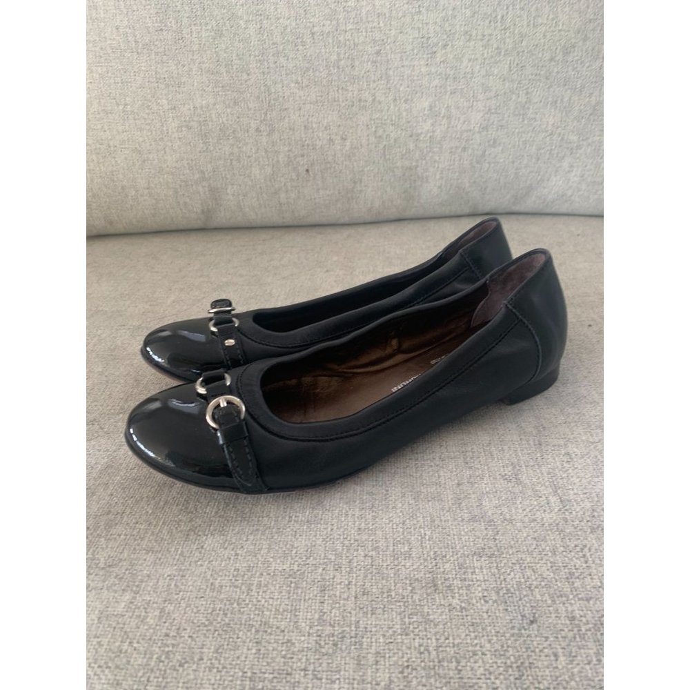 AGL Black Patent Leather Flats